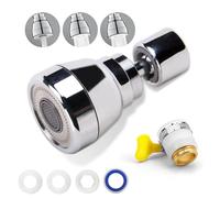 HJIAMA Rompigetto Rubinetto, Rame, Filtri Rubinetti Lavandino, Girevole ad Ampio Angolo, Regolabile in tre Velocità, Prolunga Rubinetto Cucina, Diametro 22 mm, per Bagni Cucine