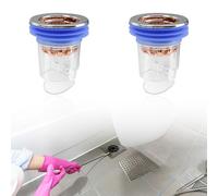 HJIAMA Scarico Doccia 2 Pezzi, Tappo Scarico Doccia, Drenaggio Magnetico, con Cestello Filtrante In ABS, Tappo Doccia Antiodore, Adatto per Cucina, Bagno, Lavandino