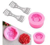 HJIAMA Stampi in Silicone per Candele 2 Pezzi, Stampo Silicone Candele Facile Smontare Smontare, Stampi per Candele, Altamente Malleabile, per Decorazioni Artigianato