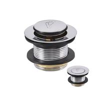 HJIAMA Tappo Scarico Doccia, Tappo per Vasca da Bagno, Superficie Zincata, con Guarnizione in Gomma, Tappo di Scarico, per lavelli e Vasche da Bagno con Tubazioni da 48 a 55 mm