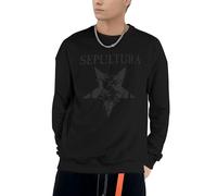HJIOOP Sep-ult*urá band Felpa da adulto da uomo donna classica girocollo felpa da donna stampa quotidiana felpa girocollo pullover tunica top a maniche lunghe, maglione, Sepultura-9, L