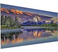 Hjjdiyes Dipingere con i numeri, per adulti, paesaggio 80 x 40 cm, XXL, kit per pittura a olio, per principianti e adulti, tela senza pieghe, decorazione della casa