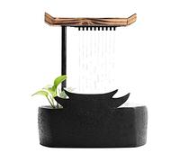 HJJP Fontana d'acqua da tavolo per interni, in ceramica, portatile e rilassante, per migliorare il tuo spazio con serenità e ambiente tranquillo