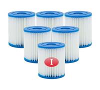 HJKBCLEH Cartuccia Filtro, Compatibile con Bestway, I, Filtro for Vasca Idromassaggio, Compatibile con Flowclear, I, Filtro for Spa, Compatibile con Bestway, Piscina, 58093, P53RX0330000(6PCS)