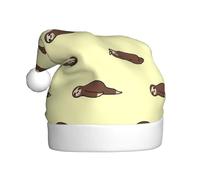 HJKdfv Cappello unisex con stampa di bradipo del sonno, cappello da Babbo Natale per uomini e donne, cappello invernale in peluche novità per le vacanze
