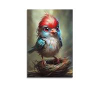 hjkhjt Poster colorato con animali, stampa artistica da parete su tela, per soggiorno, camera da letto, 30 x 45 cm, senza cornice