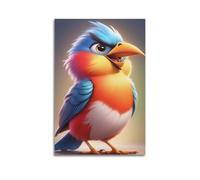 hjkhjt Poster colorato con animali, stampa artistica da parete su tela, per soggiorno, camera da letto, 50 x 75 cm, senza cornice