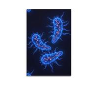 hjkhjt Poster da parete su tela con batteri bioluminescenti, per soggiorno, camera da letto, 30 x 45 cm, senza cornice