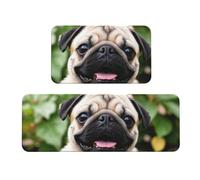 HJKJKKJ Tappetini da cucina per pavimento, 2 pezzi, impermeabili, imbottiti, anti-affaticamento, per cuccioli, carlini, tappetini da cucina, assorbenti, comodi, per lavello, ufficio, casa