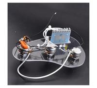 HJKLBGT Kit per Cablaggio per Chitarra 3X 500K Pots + Interruttore A 5 Vie + Jack SSH Cablaggio per Chitarra Elettrica per ST Treble Bleed cap