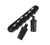 HJKLBGT Ponte sostitutivo per Chitarra Ponte per Chitarra Roller Saddle Bridge per Chitarra Elettrica LP/SG Argento Nero Oro(Black)