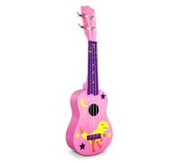 HJKLBGT Ukulele da 21 Pollici con Tastiera A 12 Tasti Corde in Nylon Strumento con Corpo in Botte di Legno Completo per Principianti Principianti Ukulele(Pink)