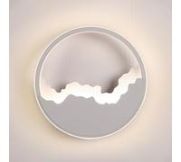 HJLJKG Applique a LED Lampada Metallo Comodino, Illuminazione Moderna Rotonda nordica con Paralume in Acrilico, Lampade Parete per corridoio Camera da Letto Soggiorno, Luce Neutra 4000k