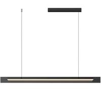 HJLJKG Lampada a Ciondolo lineare Nera dimmerabile con lampadario Acrilico da 39,37 "a, Luce a Ciondolo dell'isola da Cucina, Lampada a Parete