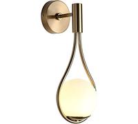HJLJKG Lampada di Decorazione per la casa Moderna, Applique del Globo di metà secolo con tonalità in Vetro Latte, Dispositivo di vanità del Bagno, Luce della Parete per Caduta d'Acqua per Camera