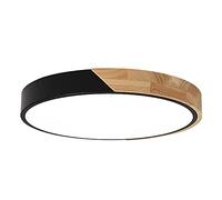 HJLJKG Lampadario, apparecchio da Incasso plafoniera a LED Creativo in Legno Lampada da soffitto Ultrasottile Moderna e Semplice Luce Tricolore Regolabile Illuminazione a soffitto a Risparmio