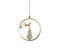 HJLJKG Lampadario, Lampada a Sospensione in Stile Cinese, Lampada a Sospensione monotesta a Vite a LED, Paralume Creativo per lampadario in Zucca in Metallo, Apparecchi di Illuminazione per la