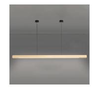 HJLJKG Lampadario Moderno in Legno lineare, Lampada a Ciondolo a dimmerabile 47.2 "con remoto, Lampada sospesa da 3000K-6000K per Sala da Pranzo, Isola da Cucina (Legno di Cenere)