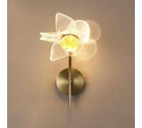 HJLJKG Lampade da Parete Applique Applique da Parete Moderna Applique da Parete a Fiori apparecchio di Illuminazione Lampada da Parete in Metallo Dorato, Applique da Parete a LED da 6 W lampade da