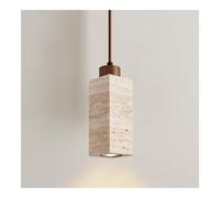 HJLJKG Luce a Sospensione in Pietra Naturale, Lampada a Sospensione di Marmo Singolo, Moderno lampadario per la Cucina per l'isola della Cucina, Sala da Pranzo (B, Grande)