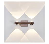 HJLJKG Luce da Parete Verso Il Basso, funce Moderne per Interni, Illuminazione Decorativa per Il Bagno di vanità, 3000k, 3000k Lampade a LED Opaco per la Camera da Letto del Soggiorno, Oro, 6 luci
