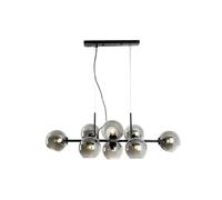 HJLJKG Pendente Luce Moderno, 8 Ponticelle Oro/Nero con Griglia di Vetro per Lampada Mid-Century Adesibile per Creazione di Prospettiva in Scala da Ufficio o Stanza da Bagno (Ombra Scura)