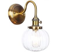 HJLJKG Prontoni murali antichi, Lanterna da Parete in Vetro Trasparente, Lanterna da Parete in Vetro Trasparente/Ambra, Lampada da Parete Industriale Vintage, Dispositivo di Illuminazione