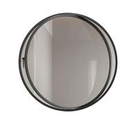 HJLKDYM Finestra A Battente Girevole, La Finestra Circolare Può Ruotare Di 360°, Le Finestre Di Ventilazione Con Illuminazione In Lega Di Alluminio, Per Bagno, Seminterrato(Black-transparent glass,40c