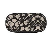 HJLUUFT Astuccio con stampa a forma di chitarra, semplice e robusto, multifunzionale, per cancelleria da ufficio