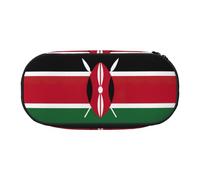 HJLUUFT Astuccio con stampa bandiera del Kenya, semplice e robusto, multifunzionale, per cancelleria da ufficio