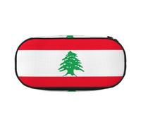 HJLUUFT Astuccio con stampa bandiera del Libano, semplice e robusto, multifunzionale, per cancelleria da ufficio