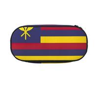 HJLUUFT Astuccio con stampa bandiera del Regno delle Hawaii, semplice e robusto, multifunzionale, per cancelleria da ufficio