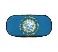 HJLUUFT Astuccio con stampa bandiera del Sud Dakota, semplice e robusto, multifunzionale, per cancelleria da ufficio