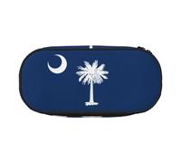 HJLUUFT Astuccio con stampa bandiera della Carolina del Sud, semplice e robusto, multifunzionale, per cancelleria da ufficio