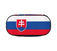 HJLUUFT Astuccio con stampa bandiera della Slovacchia, semplice e robusto, multifunzionale, per cancelleria da ufficio