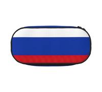 HJLUUFT Astuccio con stampa bandiera russa semplice e robusto astuccio multifunzionale per cancelleria da ufficio