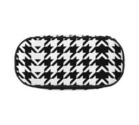 HJLUUFT Astuccio con stampa pied de poule nero, semplice e robusto, multifunzionale, per cancelleria da ufficio