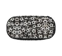 HJLUUFT Astuccio per matite con stampa a tema calcio, semplice e robusto, multifunzionale, per cancelleria da ufficio