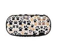 HJLUUFT Astuccio per matite con stampa di zampa di cane, semplice e robusto, multifunzionale, per cancelleria da ufficio