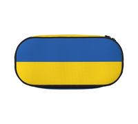 HJLUUFT Astuccio portamatite con stampa bandiera ucraina, semplice e resistente, multifunzione, organizer per cancelleria da ufficio, Nero , taglia unica, Carino