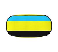 HJLUUFT Bandiera del Sultanato del Burongan stampa astuccio semplice robusto multifunzionale matita borsa ufficio cancelleria organizzatore