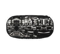 HJLUUFT Barber Shop - Astuccio per cosmetici con stampa monocromatica, astuccio per matite e articoli di cancelleria, con cerniera