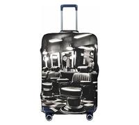 HJLUUFT Barber Shop - Copertura per bagagli da viaggio con stampa monocromatica, lavabile, antigraffio, Nero , M