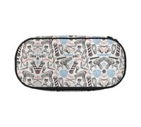 HJLUUFT Barber Supplies - Astuccio per matite con stampa, semplice e robusto, multifunzionale, per cancelleria da ufficio