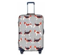 HJLUUFT Beagle Patterns, copertura protettiva per valigia, approvata TSA, design personalizzato per una facile identificazione, bianco, Medium