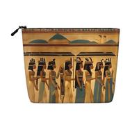 HJLUUFT Beauty case da viaggio con stampa di donne nell'antico Egitto, trousse da trucco da donna, organizer per trucchi e accessori da toeletta, nero, taglia unica, Nero , Taglia unica