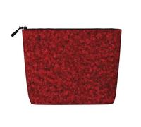 HJLUUFT Beauty case da viaggio con stampa Rose represents love, borsa organizer per cosmetici, grande capacità, borsa da toilette per donne, nera, taglia unica, Nero , Taglia unica