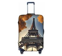 HJLUUFT Bella Torre Eiffel Parigi Copertura protettiva per bagagli - Protezione per valigie approvata TSA, design personalizzato per una facile identificazione, bianco, Large