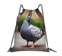HJLUUFT Borsa a tracolla grigia a forma di piccione con cordoncino, elegante zaino con cordoncino, per uomini e donne per lo sport, bianco, Taglia unica