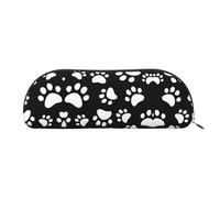 HJLUUFT Borsa portaoggetti semicircolare con zampa di orso, elegante astuccio e borsa per il trucco leggera, adatta per ufficio, vita e viaggi, Argento, Taglia unica, Arte